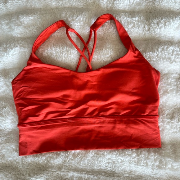 Lululemon Free to Be longline bra - vivid flame - Picture 2 of 5